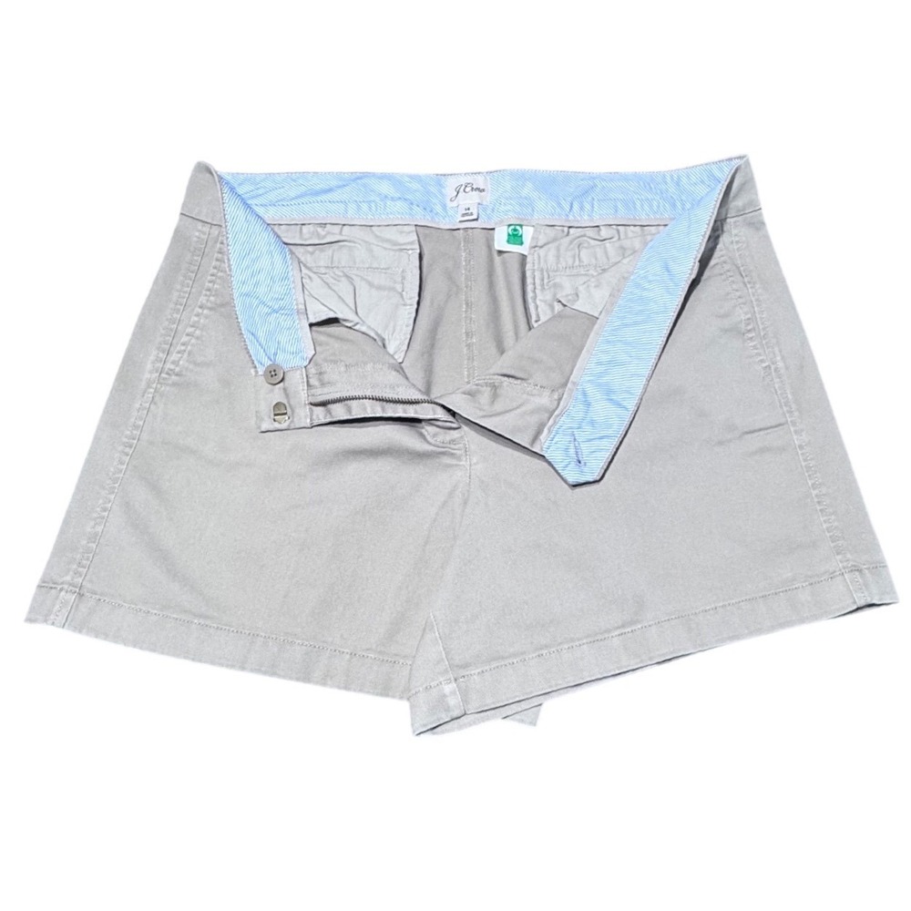J.Crew Women's Shorts Size 14 Khaki Chino Tan Casual Classic Fair Trade